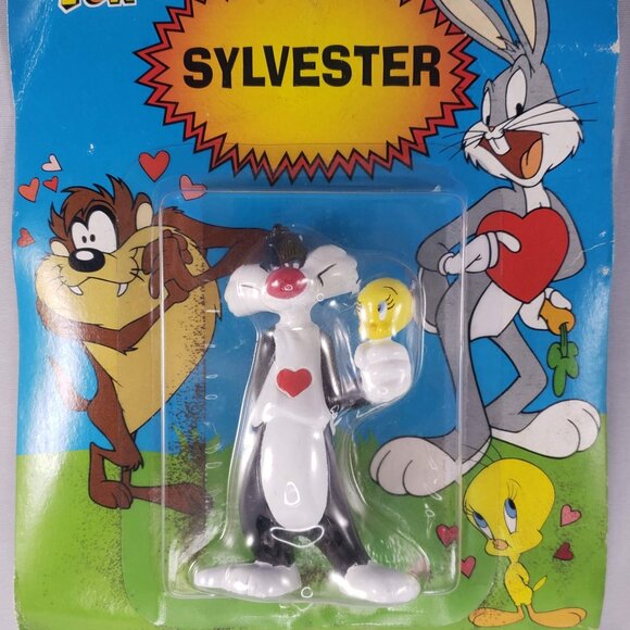 Looney Tunes Heart Throbs Figurines Sylvester Tweety Vintage Tyco - Picture 2 of 4